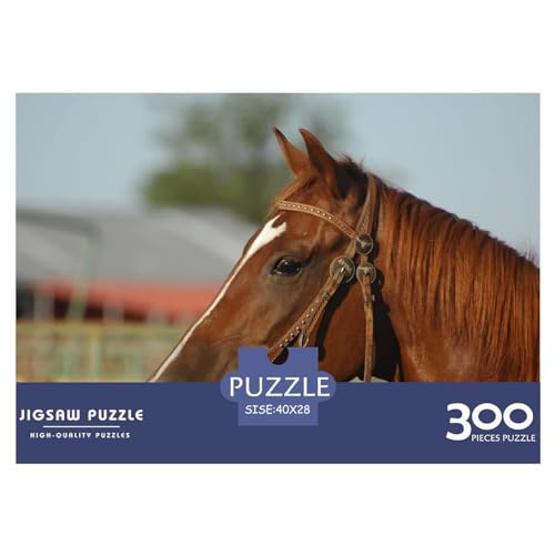 Holzpuzzle 300 Teile, Tierpferd-Puzzle, kreatives rechteckiges Puzzle, tolles Puzzle für Erwachsene, 300 Teile (40 x 28 cm) von WXMMoney