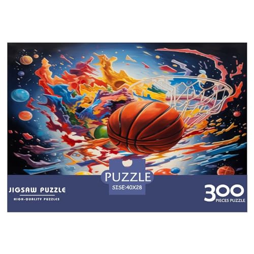 Kunst-Basketball-Puzzle, 300 Teile, für Erwachsene, Puzzle für Erwachsene, 300 Teile, Lernspiele, 300 Teile (40 x 28 cm) von WXMMoney