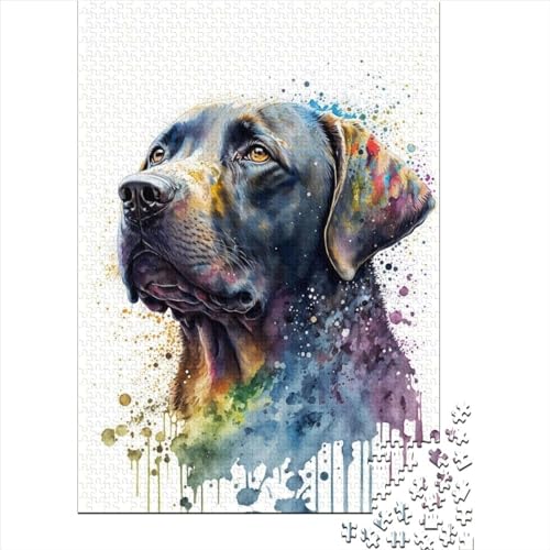 Labrador 1 Holzpuzzle für Kinder, 1000-teiliges Puzzle, Lernspiele, Puzzle, Weihnachts- und Geburtstagsgeschenk, 1000 Teile (75 x 50 cm) von WXMMoney