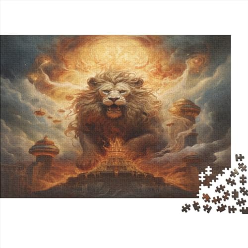 Lion Lumire Holzpuzzle für Erwachsene, 1000 Teile, rechteckiges Puzzle, Geschenke für Erwachsene und Kinder, Heimdekoration und Familienspiel, 1000 Teile (75 x 50 cm) von WXMMoney