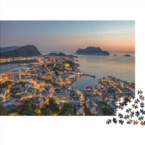 Norwegische Schönheit, Puzzle für Erwachsene, 1000 Teile, klassisches Puzzle, Holzpuzzle, Wandkunst, einzigartiges Spielzeug, Geschenk, 1000 Teile (75 x 50 cm) von WXMMoney
