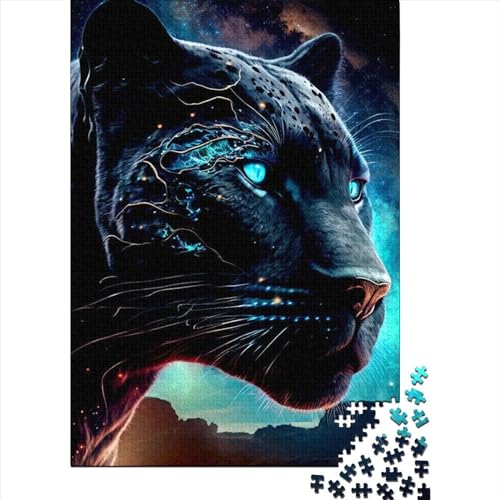 Panther-Puzzles für Kinder 1000, Holzpuzzles für Kinder, Familienpuzzlespiel, Geburtstags, Heimdekoration, 1000 Teile (75 x 50 cm) von WXMMoney