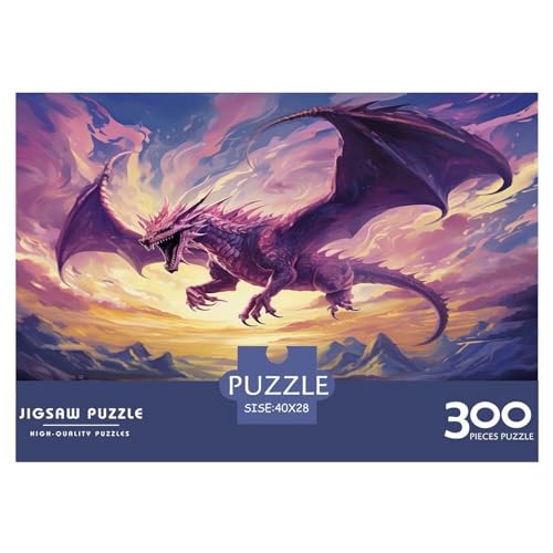 Puzzle „Drachenfliege“, Puzzle für Erwachsene, 300 Teile, Holzpuzzle, Wandkunst-Puzzlespiele, 300 Teile (40 x 28 cm) von WXMMoney
