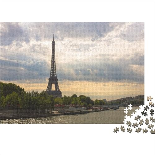Puzzle 1000 Teile für Erwachsene, Französische Schönheit, Puzzle für Erwachsene, Holzbrettpuzzle, Familiendekoration, 1000 Teile (75 x 50 cm) von WXMMoney