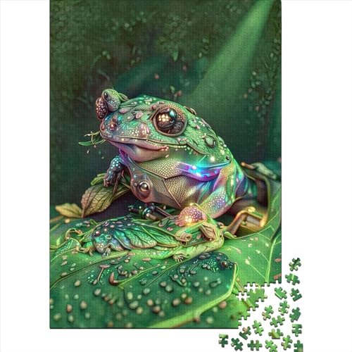 Puzzle 1000 Teile für Kinder, Kristallisierter Frosch, Puzzle für 1000-teilige Puzzles, Lernspiele, 1000 Teile (75 x 50 cm) von WXMMoney