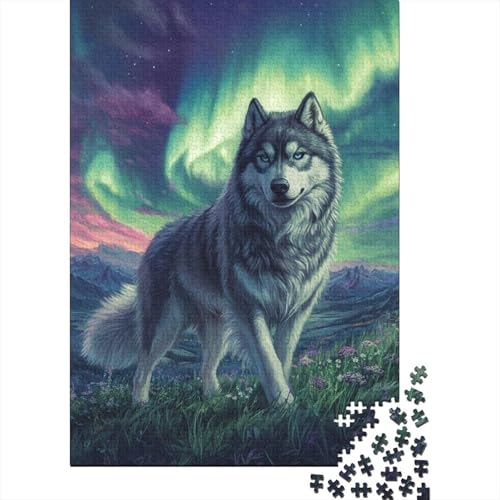 Puzzle 1000 Teile für Kinder, Siberian Husky, Puzzle für 1000-teilige Puzzles, Lernspiele, 1000 Teile (75 x 50 cm) von WXMMoney