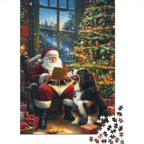 Puzzle für Kinder, 1000 Teile, Bernhardiner-Holzpuzzle, schwierige Puzzles, Lernspielzeug, Geschenk, Puzzlespiele, 1000 Teile (75 x 50 cm) von WXMMoney