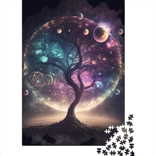 Puzzle für Kinder, 1000 Teile, Holzpuzzle, bunt in der Natur eines Baumes, Kunstwerk-Puzzle, einzigartiges Geburtstags, 1000 Teile (75 x 50 cm) von WXMMoney