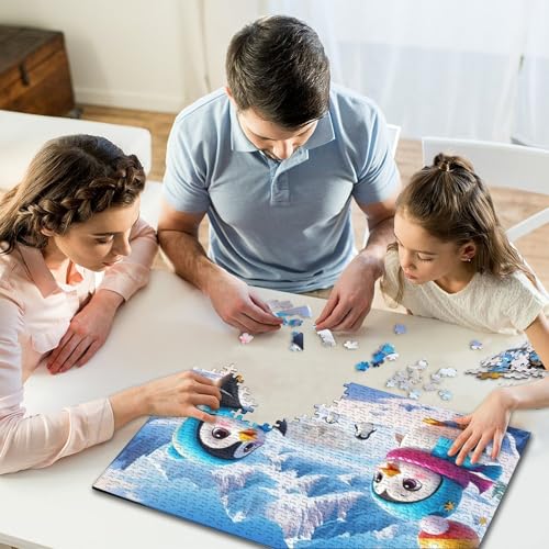 Puzzle mit 1000 Teilen für Kinder. Frohe Weihnachten. Puzzle für Kinder und Holzpuzzles. Denksportaufgaben für Kinder. 1000 Teile (75 x 50 cm). von WXMMoney