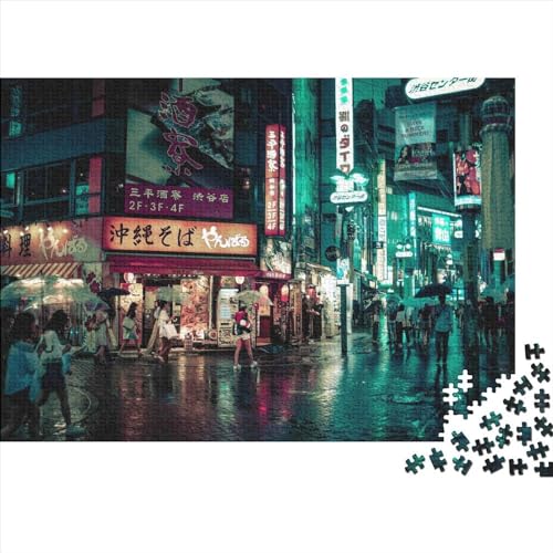 Puzzles für Erwachsene, 1000 Teile, Puzzle für Erwachsene, Tokio, Japan, kreative rechteckige Puzzles, Holzpuzzle, Puzzle 1000 Teile (75 x 50 cm) von WXMMoney