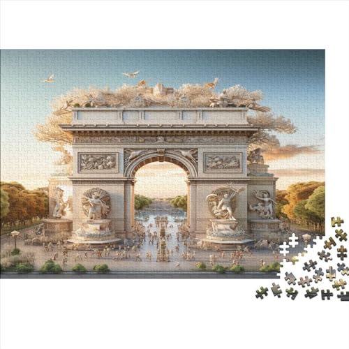 Puzzles für Erwachsene, 1000 Teile, Triumphbogen, kreative Holzpuzzles, praktisches Spiel, Puzzle, Familiendekoration, 1000 Teile (75 x 50 cm) von WXMMoney