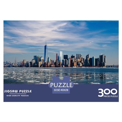 Puzzles für Erwachsene, amerikanische Stadtszene, Holzpuzzle, 300 Teile, kreatives rechteckiges Puzzle, Denksportaufgaben, Spiel, 300 Teile (40 x 28 cm) von WXMMoney