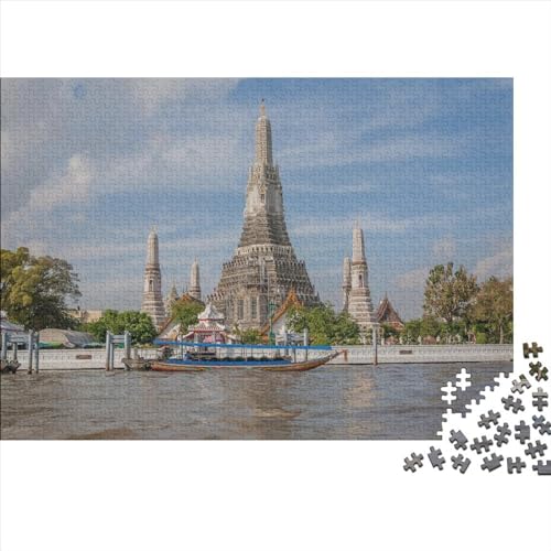 Schöne Landschaft Thailands, Holzpuzzle für Erwachsene, 1000 Teile, rechteckiges Puzzle, Geschenke für Erwachsene und Kinder, Heimdekoration und Familienspiel, 1000 Teile (75 x 50 cm) von WXMMoney