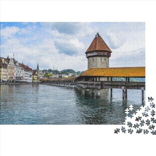 Swiss Beauty 1000-teiliges Puzzle für Erwachsene – Puzzles für Teenager – Geschenke – Holzpuzzles – Entspannungspuzzlespiele – Denksport-Puzzle 1000 Teile (75 x 50 cm) von WXMMoney