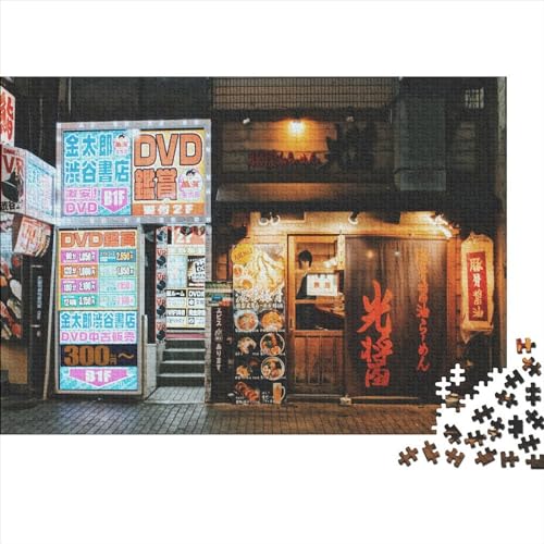 Tokio, Japan Puzzle für Erwachsene, 500 Teile, klassisches Puzzle, Holzpuzzle, Wandkunst, einzigartiges Spielzeug, Geschenk, 500 Teile (52 x 38 cm) von WXMMoney