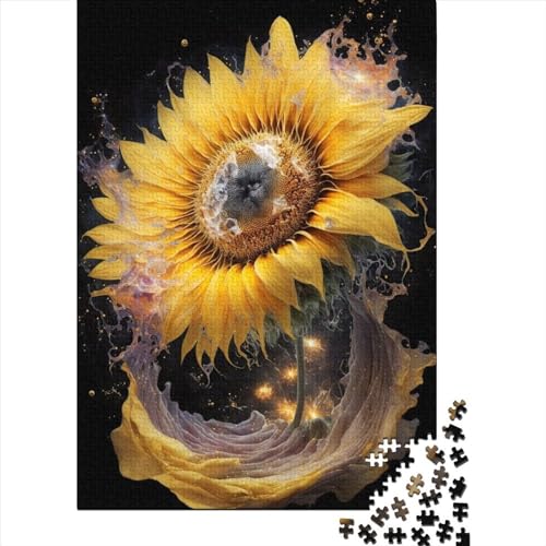 Universe Sunflower10 1000 Stück Puzzles Für Erwachsene Teenager Stress Abbauen Familien-Puzzlespiel Mit Poster in 1000-teiliges Puzzle Kinder Lernspiel Spielzeug Geschenk Puzzel 1000pcs (75x50cm) von WXMMoney