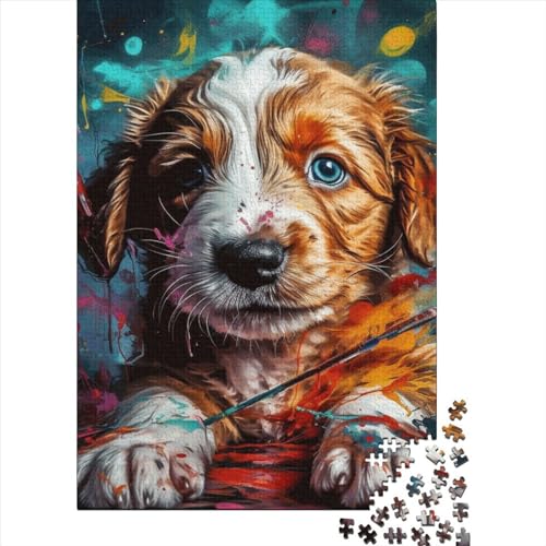 WXMMoney Animal Dog Puzzle 1000 Teile Für Erwachsene Und Kinder Ab 14 Jahrenfür Stressabbauer Puzzlespiel Erwachsenen Puzzlespiel Puzzel 1000pcs (75x50cm) von WXMMoney