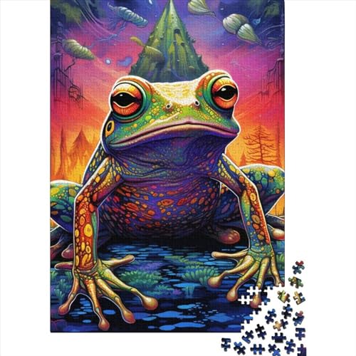 WXMMoney Animal Frog 1000 Teile, Impossible Puzzle,Geschicklichkeitsspiel Für Die Ganze Familie, Erwachsenenpuzzle Ab 14 Jahren Puzzel 1000pcs (75x50cm) von WXMMoney