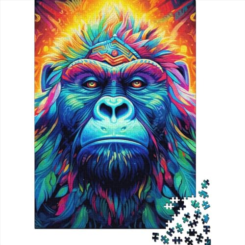WXMMoney Animal Gorilla Puzzle 500 Teile Erwachsener Kniffel Spaß Für Die Ganze Familie - Abwechslungsreiche 500 Puzzleteilige Motive Puzzle Erwachsene, Puzzel 500pcs (52x38cm) von WXMMoney