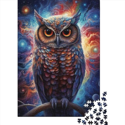 WXMMoney Animal Owl Puzzle 500 Teile,für Erwachsene, Impossible Puzzle,farbenfrohes Legespiel,Geschicklichkeitsspiel Für Die Ganze Familie,Erwachsenenpuzzle Puzzel 500pcs (52x38cm) von WXMMoney