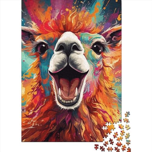 WXMMoney Art Alpaca Puzzle 500 Teile Erwachsener Kniffel Spaß Für Die Ganze Familie - Abwechslungsreiche 500 Puzzleteilige Motive Puzzle Erwachsene, Puzzel 500pcs (52x38cm) von WXMMoney
