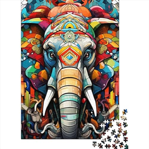 WXMMoney Art Animal Elephant Puzzlespiel 500 Teile Puzzles Für Erwachsene Lernspiel Herausforderung Spielzeug 500 Teile Puzzles Für Erwachsene Kinder Erwachsenen Puzzlespiel Puzzel 500pcs (52x38cm) von WXMMoney