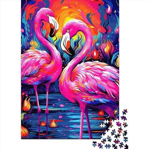 WXMMoney Art Animal Flamingo Puzzle 1000 Teile Puzzle Für Erwachsene Und Kinder Ab 14 Jahren Puzzel 1000pcs (75x50cm) von WXMMoney