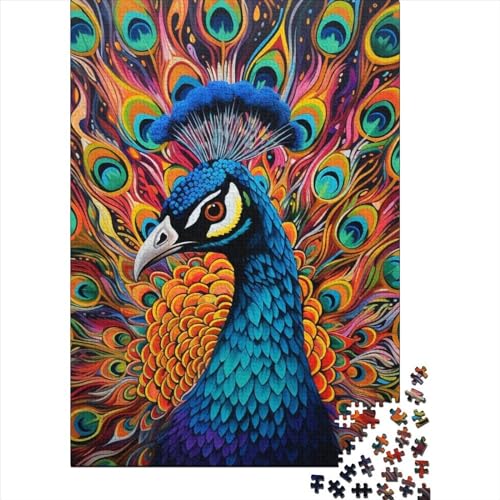 WXMMoney Art Animal Peacock Puzzle 500 Teile Puzzle Für Erwachsene Und Kinder Ab 14 Jahren Puzzel 500pcs (52x38cm) von WXMMoney