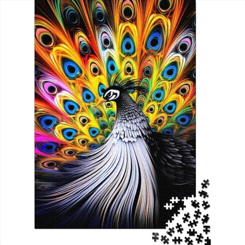 WXMMoney Art Animal Peacock Puzzlespiel 1000 Teile Puzzle Für Erwachsene Und Kinder Ab 14 Jahren, Puzzle Erwachsenen Puzzlespi Puzzel 1000pcs (75x50cm) von WXMMoney