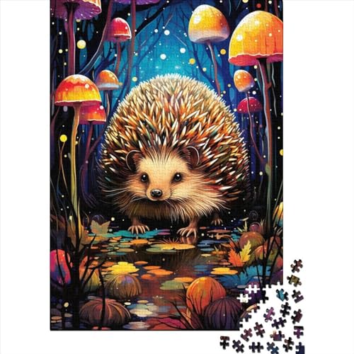 WXMMoney Art Hedgehog Puzzle 500 Teile Puzzle Für Erwachsene Und Kinder Ab 14 Jahren Puzzel 500pcs (52x38cm) von WXMMoney