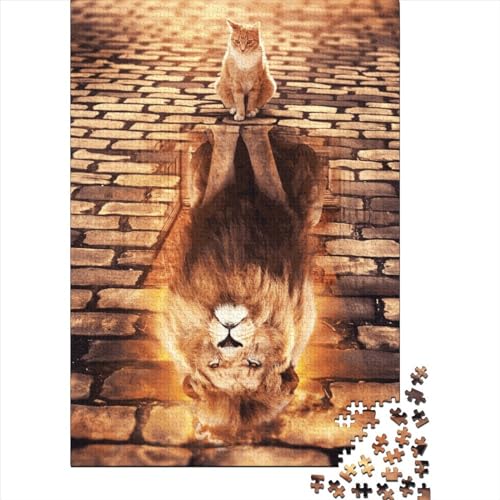 WXMMoney Art Lion Puzzle 500 Teile, Erwachsene, Klassische Puzzle, Impossible Puzzle,Geschicklichkeitsspiel Für Die Ganze Familie Erwachsenenpuzzle Ab 14 Jahren Puzzel 500pcs (52x38cm) von WXMMoney