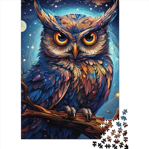 WXMMoney Art Owl Animals 300 Stück Puzzles Für Erwachsene Teenager Stress Abbauen Familien-Puzzlespiel 300-teiliges Puzzle Kinder Lernspiel Spielzeug Geschenk Puzzel 300pcs (40x28cm) von WXMMoney