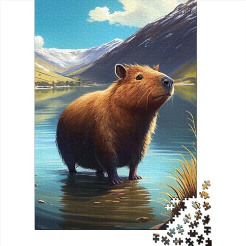 WXMMoney Capybara Animal Puzzle 1000 Teile,Puzzle Für Erwachsene, Impossible Puzzle,Puzzle 1000 Puzzle Home Dekoration Puzzle,Erwachsenenpuzzle Puzzel 1000pcs (75x50cm) von WXMMoney