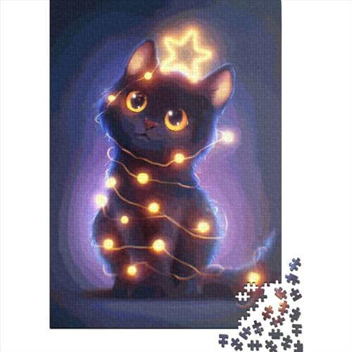WXMMoney Christmas Tree Cat Puzzle 1000 Teile,Puzzle Für Erwachsene, Impossible Puzzle, Geschicklichkeitsspiel Für Die Ganze Familie,Puzzle Legespiel- Erwachsenenpuzzle Puzzel 1000pcs (75x50cm) von WXMMoney