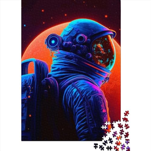 WXMMoney Color Astronaut Puzzle 500 Teile,für Erwachsene, Impossible Puzzle,farbenfrohes Legespiel,Geschicklichkeitsspiel Für Die Ganze Familie,Erwachsenenpuzzle Puzzel 500pcs (52x38cm) von WXMMoney