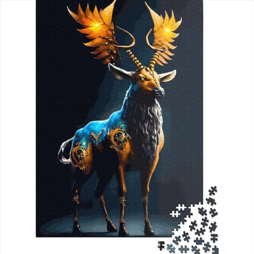 WXMMoney Deer Puzzle 1000 Teile Erwachsener Kniffel Spaß Für Die Ganze Familie - Abwechslungsreiche 1000 Puzzleteilige Motive Puzzlespiel Erwachsene, Puzzel 1000pcs (75x50cm) von WXMMoney