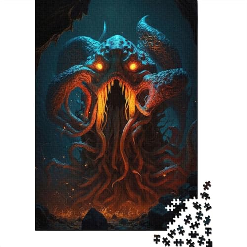 WXMMoney Demonic Octopus Puzzlespiel 1000 Teile Puzzle Für Erwachsene Und Kinder Ab 14 Jahren, Erwachsenen Puzzlespiel Puzzel 1000pcs (75x50cm) von WXMMoney