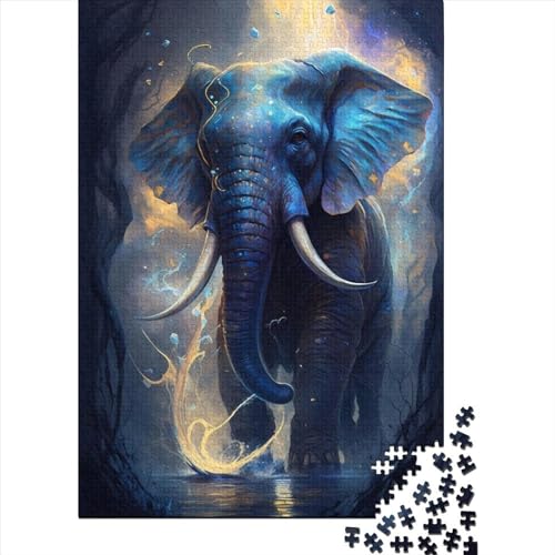 WXMMoney Elephant Dreamlike Puzzle 300 Teile Erwachsener Kniffel Spaß Für Die Ganze Familie - Abwechslungsreiche 300 Puzzleteilige Motive Puzzle Erwachsene, Puzzel 300pcs (40x28cm) von WXMMoney