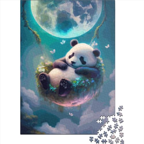 WXMMoney Enchanted Panda 1000 Teile, Impossible Puzzle,Geschicklichkeitsspiel Für Die Ganze Familie, Erwachsenenpuzzle Ab 14 Jahren Puzzel 1000pcs (75x50cm) von WXMMoney