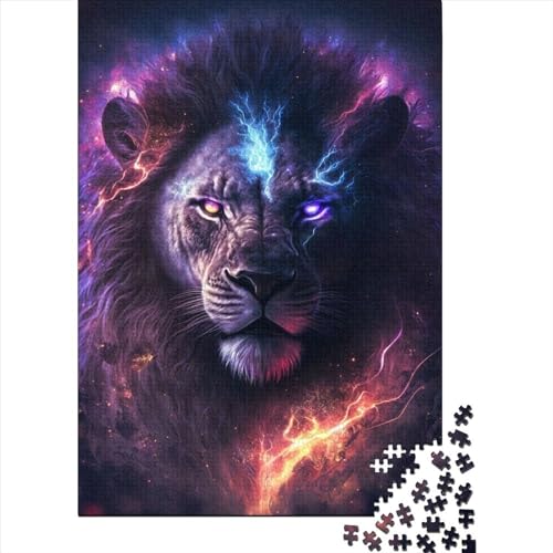 WXMMoney Galaxy Storm Lion 1000 Stück Puzzles Für Erwachsene Teenager Stress Abbauen Familien-Puzzlespiel 1000-teiliges Puzzle Kinder Lernspiel Spielzeug Geschenk Puzzel 1000pcs (75x50cm) von WXMMoney