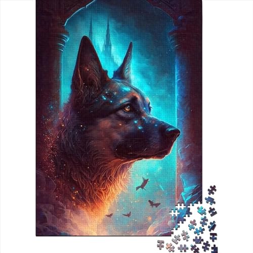 WXMMoney German Shepherd Dog Fable Puzzle 1000 Teile Puzzle Für Erwachsene Und Kinder Ab 14 Jahren,Puzzlespiel Erwachsenen Puzzlespiel Puzzel 1000pcs (75x50cm) von WXMMoney