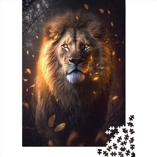 WXMMoney Glowing Lion Puzzlespiel 1000 Teile Puzzle Für Erwachsene Und Kinder Ab 14 Jahren, Puzzle-Motiv Erwachsenen Puzzlespiel Puzzel 1000pcs (75x50cm) von WXMMoney