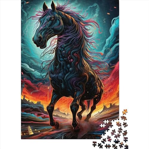 WXMMoney Horse Running Puzzle 1000 Teile Erwachsener Kniffel Spaß Für Die Ganze Familie - Abwechslungsreiche 1000 Puzzleteilige Motive Puzzle Erwachsene, Puzzel 1000pcs (75x50cm) von WXMMoney