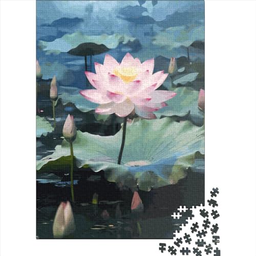 WXMMoney Lotus Flower Puzzle 500 Teile Erwachsener Kniffel Spaß Für Die Ganze Familie - Abwechslungsreiche 500 Puzzleteilige Motive Puzzlespiel Erwachsene, Puzzel 500pcs (52x38cm) von WXMMoney
