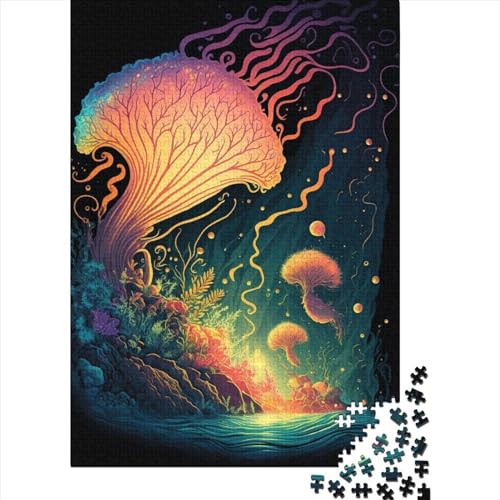 WXMMoney Psychedelic Mushroom Fores4 Puzzlespiel 1000 Teile Puzzle Für Erwachsene Und Kinder Ab 14 Jahren, Erwachsenen Puzzlespiel Puzzel 1000pcs (75x50cm) von WXMMoney