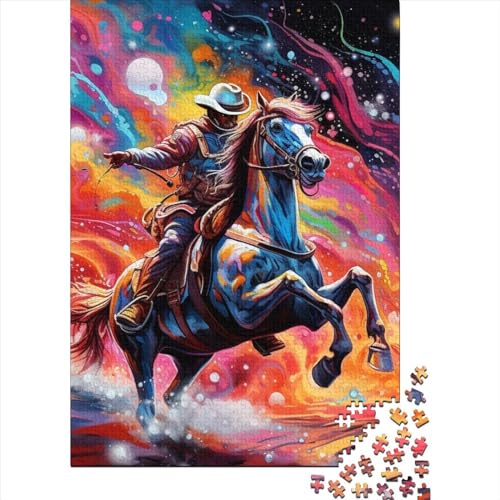 WXMMoney Riding Horse Puzzle 300 Teile Erwachsener Kniffel Spaß Für Die Ganze Familie - Abwechslungsreiche 300 Puzzleteilige Motive Puzzle Erwachsene, Puzzel 300pcs (40x28cm) von WXMMoney