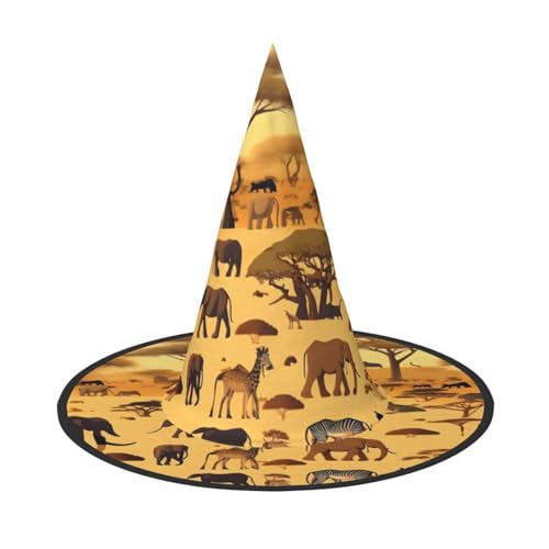 WXZYFP Afrikanische Graslandtiere. Dies ist ein faltbarer und tragbarer Halloween-Hut. von WXZYFP