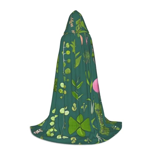 WXZYFP Blumen und Pflanzen Kleiner Kapuzenumhang für Jugendliche, geeignet für Halloween und Themenpartys, leicht zu waschen und zu pflegen. von WXZYFP
