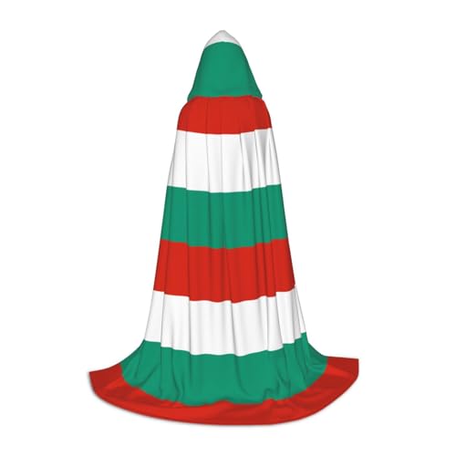 WXZYFP Bulgarische Flagge, großer Kapuzenumhang für Jugendliche, geeignet für Halloween und Themenpartys, leicht zu waschen und zu pflegen. von WXZYFP