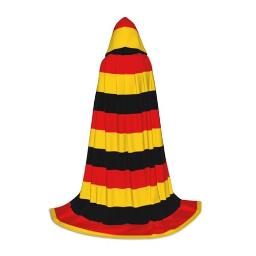 WXZYFP Deutsche Flagge, kleiner Kapuzenumhang für Jugendliche, geeignet für Halloween und Themenpartys, leicht zu waschen und zu pflegen. von WXZYFP